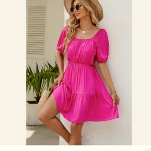 Universal Thread pink‎ ruffle dress size large